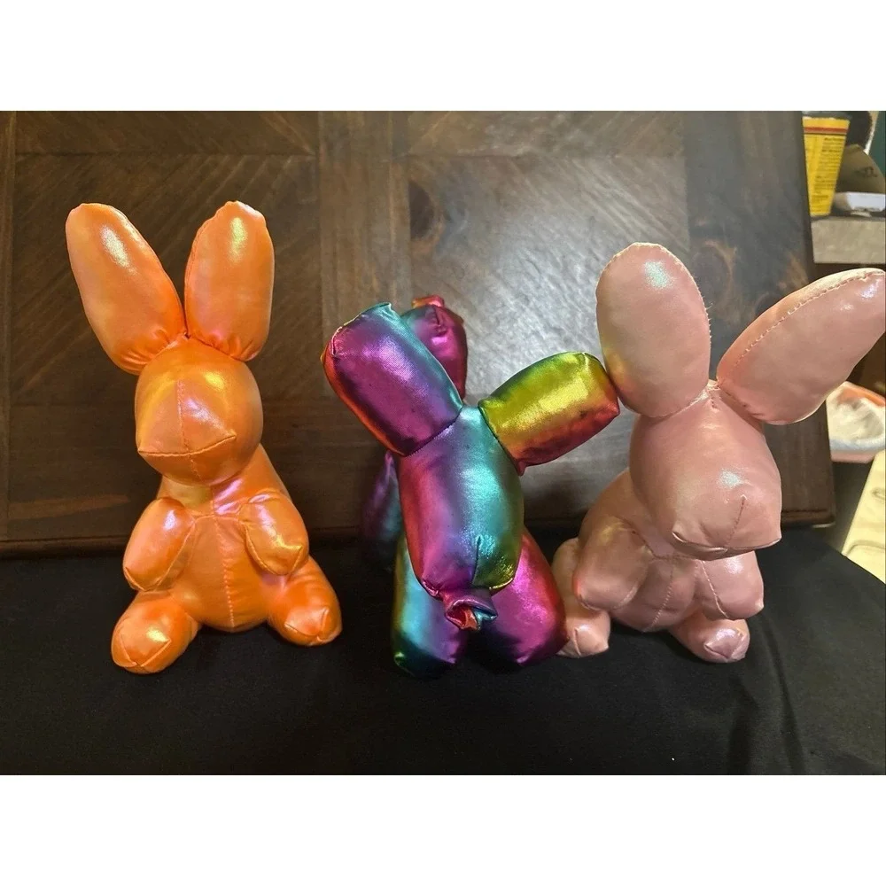 2 Iridescent Balloon Bunny 1‎ Balloon Dog Plush Stuffed Animal 9